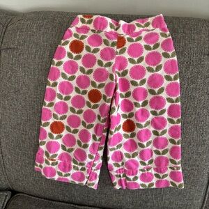 Sophie and Lili corduroy wide leg pants fruit print 18-24 mo